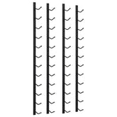 Black Iron Wall Mounted Wine Racks for 12 Bottles 2 pcs